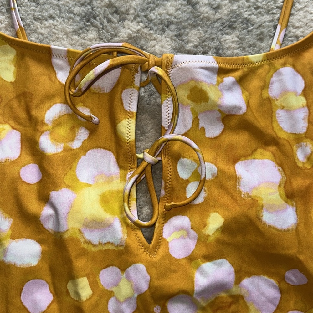 Madewell Second Wave Tie Front One Piece Swimsuit - Picture 3 of 6